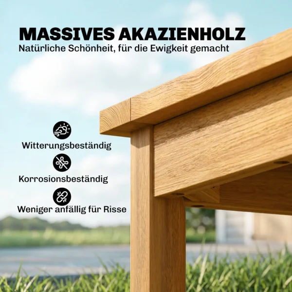 Bijzettafel 48 X 48 Cm Weerbestendig Tuintafel Met Lamellenontwerp Verstelbare Voeten, Vierkant