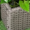 Bloembak Met Trellis, Weerbestendig, Polyrattan, 103 X 29 X 103 Cm, Grijs