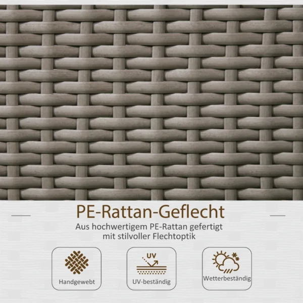 Bloembak Met Trellis, Weerbestendig, Polyrattan, 103 X 29 X 103 Cm, Grijs