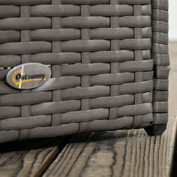 Bloembak Met Trellis, Weerbestendig, Polyrattan, 103 X 29 X 103 Cm, Grijs