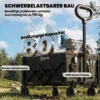 Bolderwagen 60L Opvouwbare Handwagen Tuinwagen Transportwagen Met Telescopische Handgreep Achterklep Drankhouder