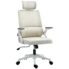 Bureaustoel, In Hoogte Verstelbaar, Met 1 Hoofdsteun, 60 X 61 X 121,5 Cm Beige