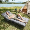 Camping Isomat Opvouwbaar 8cm Dik Kampeermatras Met Antislip Hoes En Riemen Voor Kamperen 200 X 80 Cm Lichtgrijs