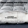 Camping Isomat Opvouwbaar 8cm Dik Kampeermatras Met Antislip Hoes En Riemen Voor Kamperen 200 X 80 Cm Lichtgrijs