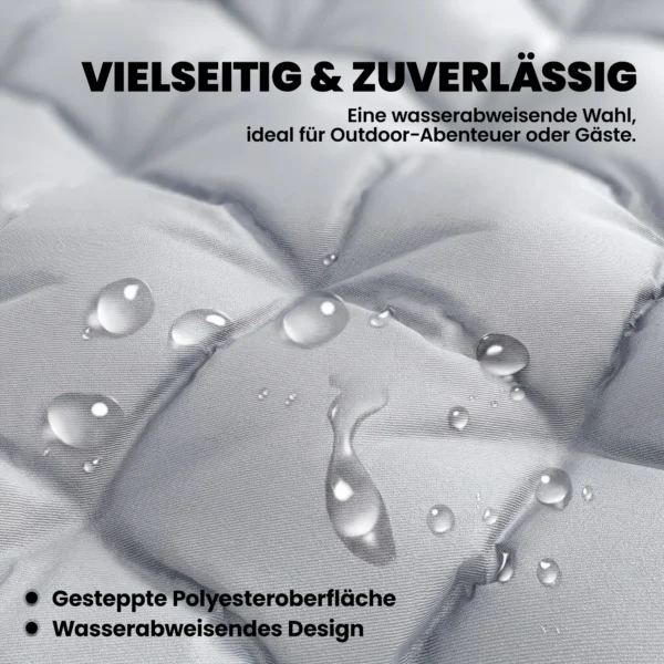 Camping Isomat Opvouwbaar 8cm Dik Kampeermatras Met Antislip Hoes En Riemen Voor Kamperen 200 X 80 Cm Lichtgrijs