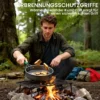 Camping Kookgerei Set 5 delige Outdoor Servies Set Met Anti Verbrandingshandvatten Pot Pan Voor 4 5 Personen Grijs