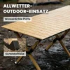 Campingtafel 117 X 60 Cm Aluminium Opklaptafel Met Oprolbare Tafelblad Hout Look Draagtas Waterdicht