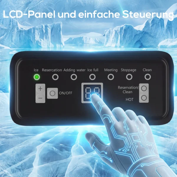 Commerciële IJsmachine, 45 Kg/24 Uur, Roestvrij Staal, Inbouw Of Vrijstaand, Zilver