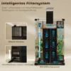 Compleet Aquariumset 36L Nano Aquarium Met LED verlichting Filtersysteem Pomp Circulatie 30 X 30 X 45,5 Cm Zwart