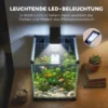 Compleet Aquariumset 36L Nano Aquarium Met LED verlichting Filtersysteem Pomp Circulatie 30 X 30 X 45,5 Cm Zwart