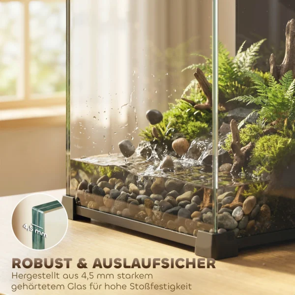 Compleet Aquariumset 36L Nano Aquarium Met LED verlichting Filtersysteem Pomp Circulatie 30 X 30 X 45,5 Cm Zwart