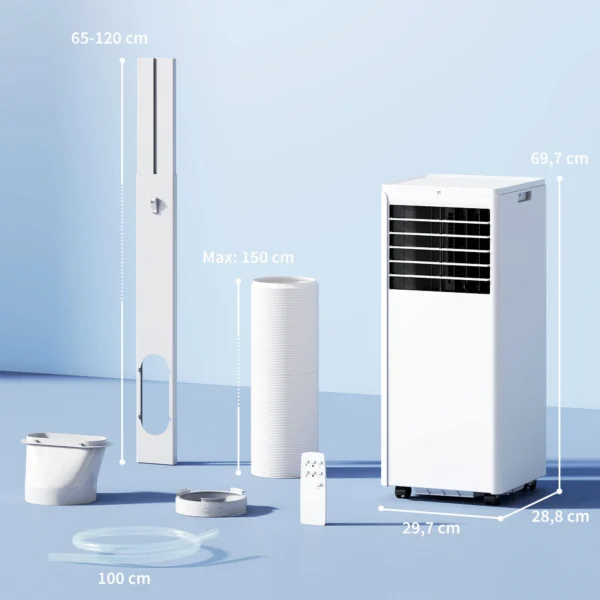 Draagbaar Klimaatapparaat 7000 BTU, 4 in 1 Airconditioning Met Koeling, Ontvochtiger, Ventilator, Slaapmodus