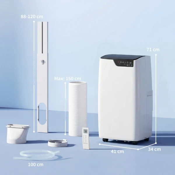 Draagbare Airconditioning 12000 BTU, Klimaatapparaat Met Koel , Ontvochtigings , Ventilator , Slaapmodus, WiFi Spraakbesturing