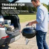Draagbare Houtskoolgrill Kogelgrill Met Deksel, Handvat, Verstelbare Ventilatieopeningen Voor Barbecue 41x41x44 Cm Zwart
