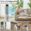 Draagbare Luchtkoeler, 3 in 1 Verdampingsluchtkoeler Met 9 liter Watertank, 48° Oscillatie, 3 Snelheden, 3 Modi, Wit