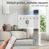 Draagbare Luchtkoeler, 3 in 1 Verdampingsluchtkoeler Met 9 liter Watertank, 48° Oscillatie, 3 Snelheden, 3 Modi, Wit