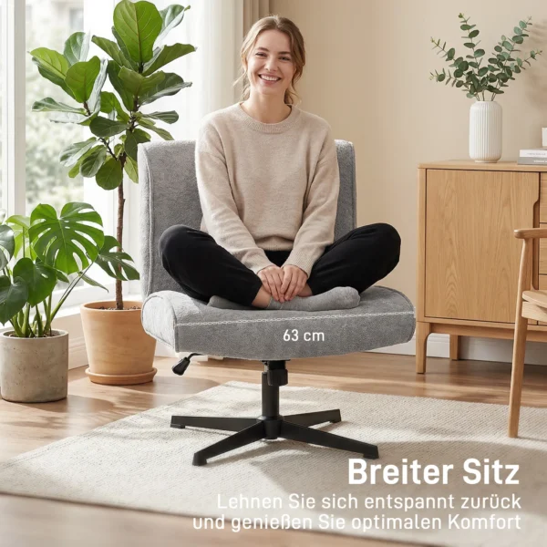 Draaibare Accentstoel, Fluweel Gestoffeerde Lounge Stoel Met Hoogteverstelling Voor Woonkamer, Kantoor, Grijs