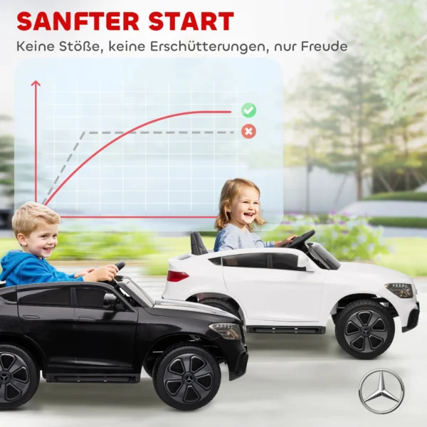 Elektrische Auto Voor Kinderen, 12V Kinderauto Met Afstandsbediening, LED verlichting, Muziek, 3 Snelheden, 3 6 Jaar, Zwart