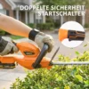 Elektrische Heggenschaar Accu Elektrische Heggensnijder Met 100 W Motorvermogen Draadloos 51cm Snijlengte ABS Oranje
