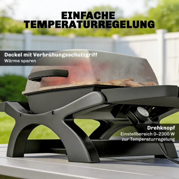 Elektrische Tafelgrill 2300W 23x71 Cm Draagbaar Elektrogrill Met Anti aanbaklaag Grillroosters Vetopvangbak