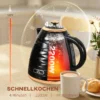 Elektrische Waterkoker, 1,7L, 2,2kW, Snelkookfunctie Met Afneembaar Wasbaar Anti Kalk Filter