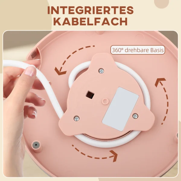 Elektrische Waterkoker, 1,7L, Snelkookfunctie, 2,2kW, Draadloos Met Uitneembaar Anti Kalk Filter, Lichtroze