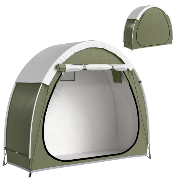 Fietstent Voor 2 Fietsen Fietsgarage Met Ventilatie UPF50+ Waterdicht 210D Oxford 200 X 80 X 170 Cm