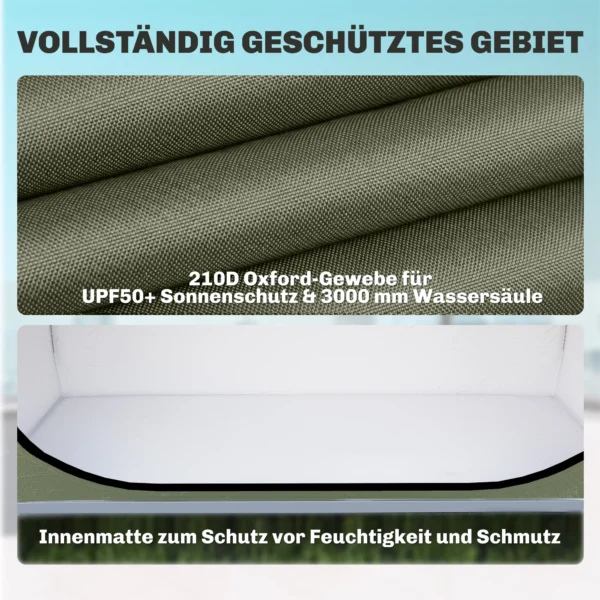 Fietstent Voor 2 Fietsen Fietsgarage Met Ventilatie UPF50+ Waterdicht 210D Oxford 200 X 80 X 170 Cm