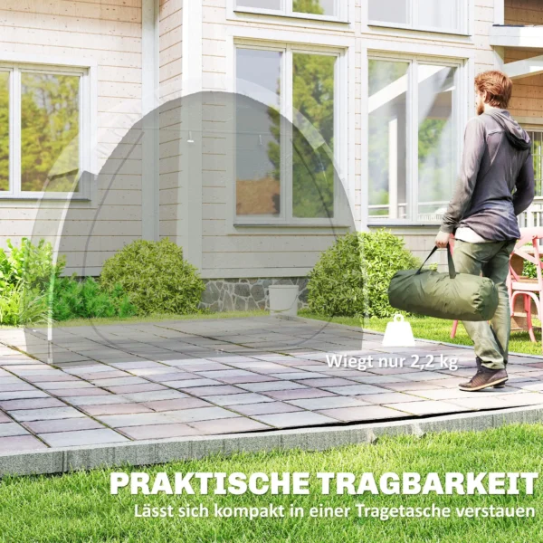 Fietstent Voor 2 Fietsen Fietsgarage Met Ventilatie UPF50+ Waterdicht 210D Oxford 200 X 80 X 170 Cm