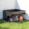 Garage Voor Grasmaaierrobot Met Plantenbak, Robuuste Garage Gemaakt Van Gegalvaniseerd Staal, Zwart