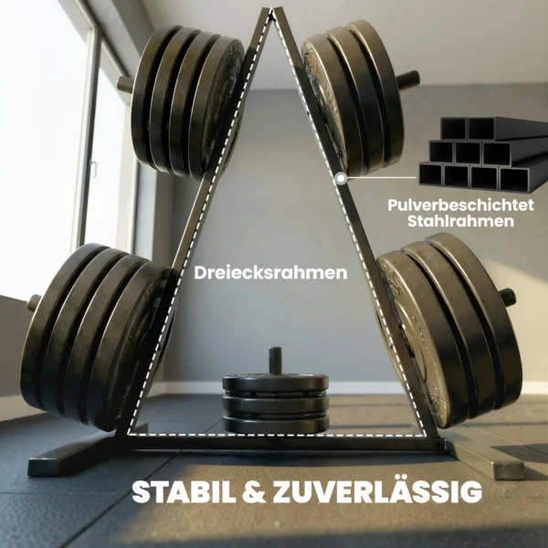 Gewichtsstandaard Voor 2,5 Cm Gewichtsschijven, 200 Kg Capaciteit, Gewichtsstandaard