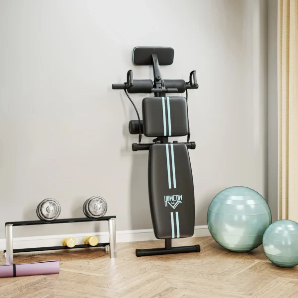 Haltersbank, Opvouwbare Trainingsbank Met 7 voudig Verstelbare Rugleuning, Fitnessbank Tot 120 Kg Belastbaar, Blauw