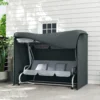 Hollywoodschommel Hoes 3 Zitter Waterdicht Beschermhoes Voor Tuinschommel Oxford Stof 220 X 125 X 172 Cm, Grijs