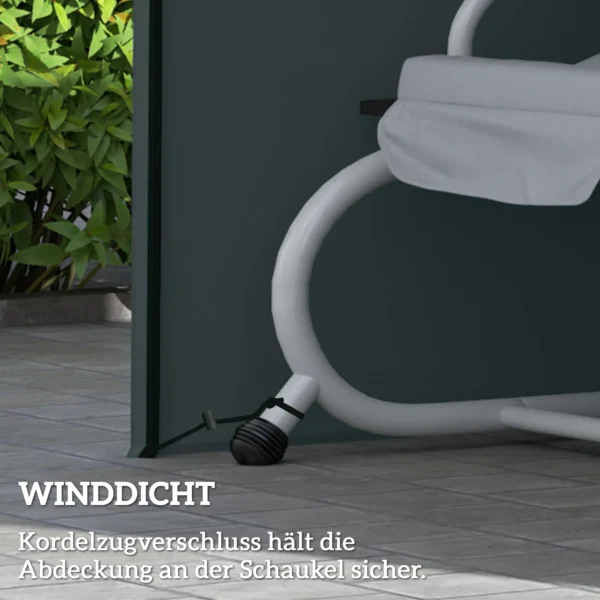 Hollywoodschommel Hoes 3 Zitter Waterdicht Beschermhoes Voor Tuinschommel Oxford Stof 220 X 125 X 172 Cm, Grijs