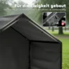 Hondenhok Met Water En UV bestendige Overkapping, Voor Honden Tot 30 Kg 125 X 110 X 93 Cm Zwart