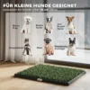 Hondentoilet 63 X 50,5 Cm Hondentoilet Met 2 Wasbare Kunstgras Puppytoilet Voor Honden Voor Balkon Thuis Zwart+Groen