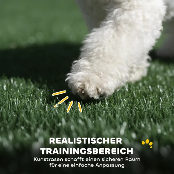 Hondentoilet 75 X 51 Cm Honden WC Met Kunstgras Puppytoilet Met Hoge Muren Uitschuifbare Lade Drainage Zwart