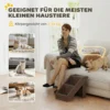 Hondentrap 3 Treden 36,5 Cm Hoog Huisdiertrap Voor Kleine Honden Inklapbaar Voor Bed, Bank, Auto Bruin