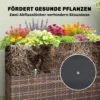 Hoog Bed Met Verstelbare Poten, Rattan Plantenbak Met Uitneembare Inzet Voor Terras En Balkon, Bruin