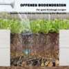 Hoogbed 3 traps Stapelbaar Tuinbed Met Open Bodem, Modulair Kruidenbed DIY Montage Kunststof