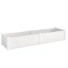 Hoogbed Kunststof, Stapelbaar Plantenbed Met DIY Montage Kweekbed 197 X 54 X 33 Cm Wit