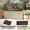 Hoogbed Met Klimrek In Rotan look Plantenbak Voor Klimplanten Voor Tuin, Balkon, 80 X 30 X 163 Cm, Beige