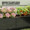 Hoogbed Van Gegalvaniseerd Staal, 150 X 53 X 55 Cm, Buitenplantenbak Met Scheidingswand, Zwart