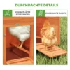 Houten Kippenhok Met Nestkast, 2 Zitstokken, Helling, Raam En Waterdicht Dak 113,5x67,5x95,5 Cm Oranje