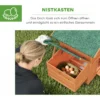 Houten Kippenhok Met Nestkast, 2 Zitstokken, Helling, Raam En Waterdicht Dak 113,5x67,5x95,5 Cm Oranje