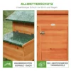 Houten Kippenhok Met Nestkast, 2 Zitstokken, Helling, Raam En Waterdicht Dak 113,5x67,5x95,5 Cm Oranje