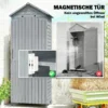 Houten Tuinkast Extra Hoge Gereedschapsschuur Met Verstelbare Plank Magnetische Deur Gegalvaniseerd Dak Ventilatie