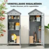 Houten Tuinkast Extra Hoge Gereedschapsschuur Met Verstelbare Plank Magnetische Deur Gegalvaniseerd Dak Ventilatie