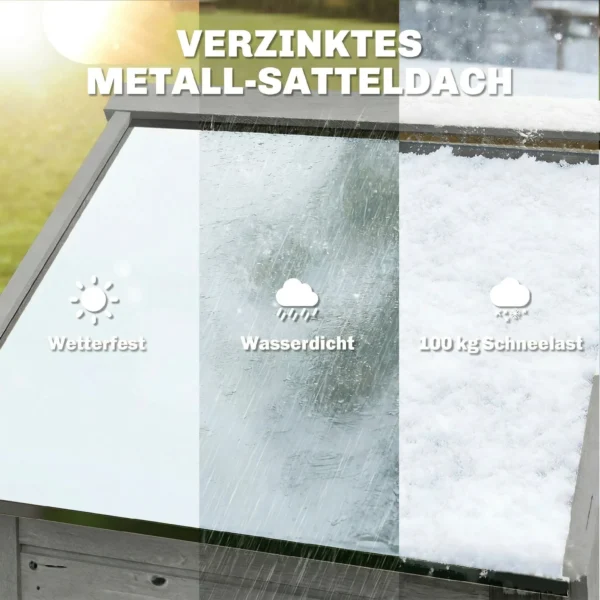 Houten Tuinkast Extra Hoge Gereedschapsschuur Met Verstelbare Plank Magnetische Deur Gegalvaniseerd Dak Ventilatie