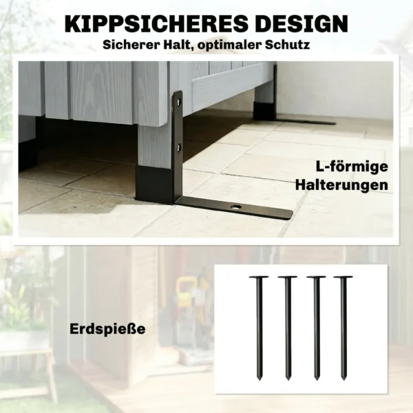 Houten Tuinkast Extra Hoge Gereedschapsschuur Met Verstelbare Plank Magnetische Deur Gegalvaniseerd Dak Ventilatie